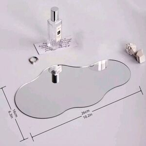 Abstract Cloud-Shaped Mirror Display Tray